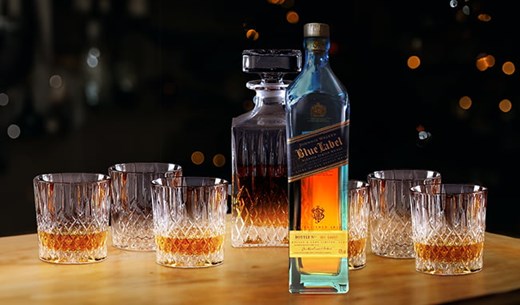Review the Johnnie Walker Blue Label and Decanter set