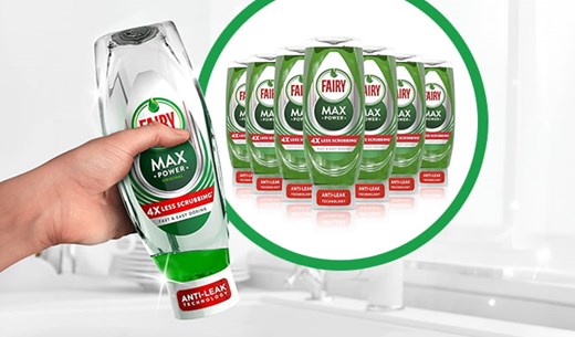 Apply to try the Fairy MaxPower Washing Up Liquid